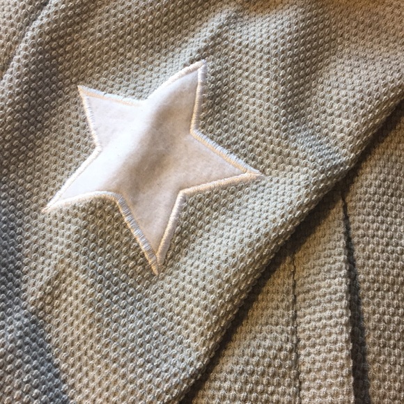 Navy Stripes Star Grey Zip Up Hoodie Sweater - Picture 5 of 7